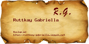 Ruttkay Gabriella névjegykártya
