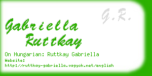 gabriella ruttkay business card